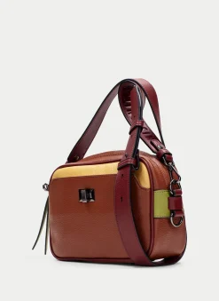 Bandolera  cuero-mostaza-oliva*HISPANITAS Online