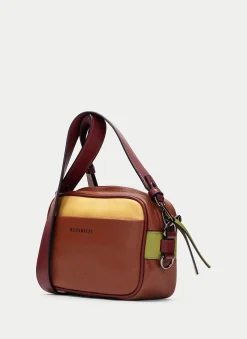 Bandolera  cuero-mostaza-oliva*HISPANITAS Online