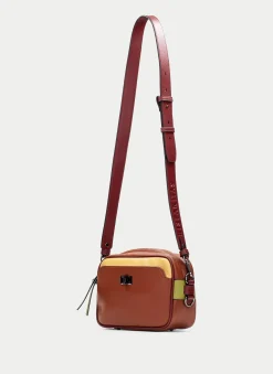 Bandolera  cuero-mostaza-oliva*HISPANITAS Online