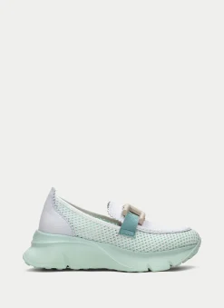Mocasin Sport hawai blanco-aguamarina*HISPANITAS New