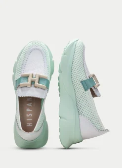Mocasin Sport hawai blanco-aguamarina*HISPANITAS New