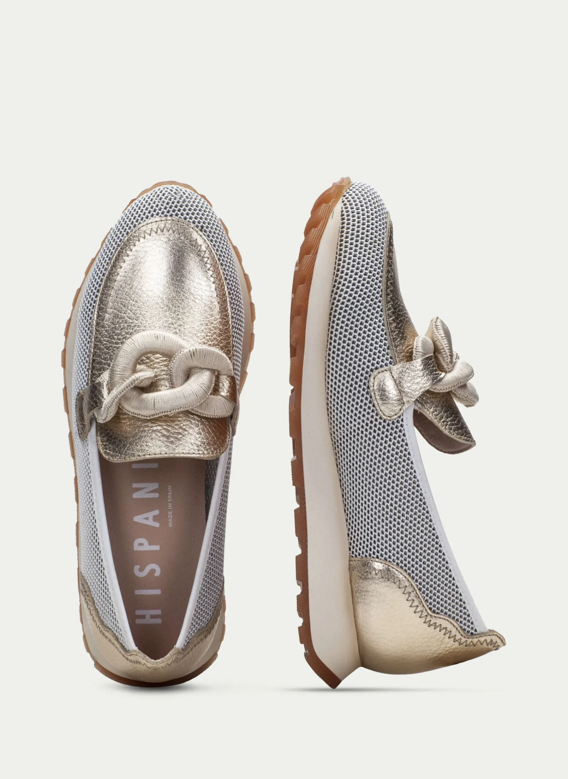 Mocasin Sport loira blanco-oro*HISPANITAS New