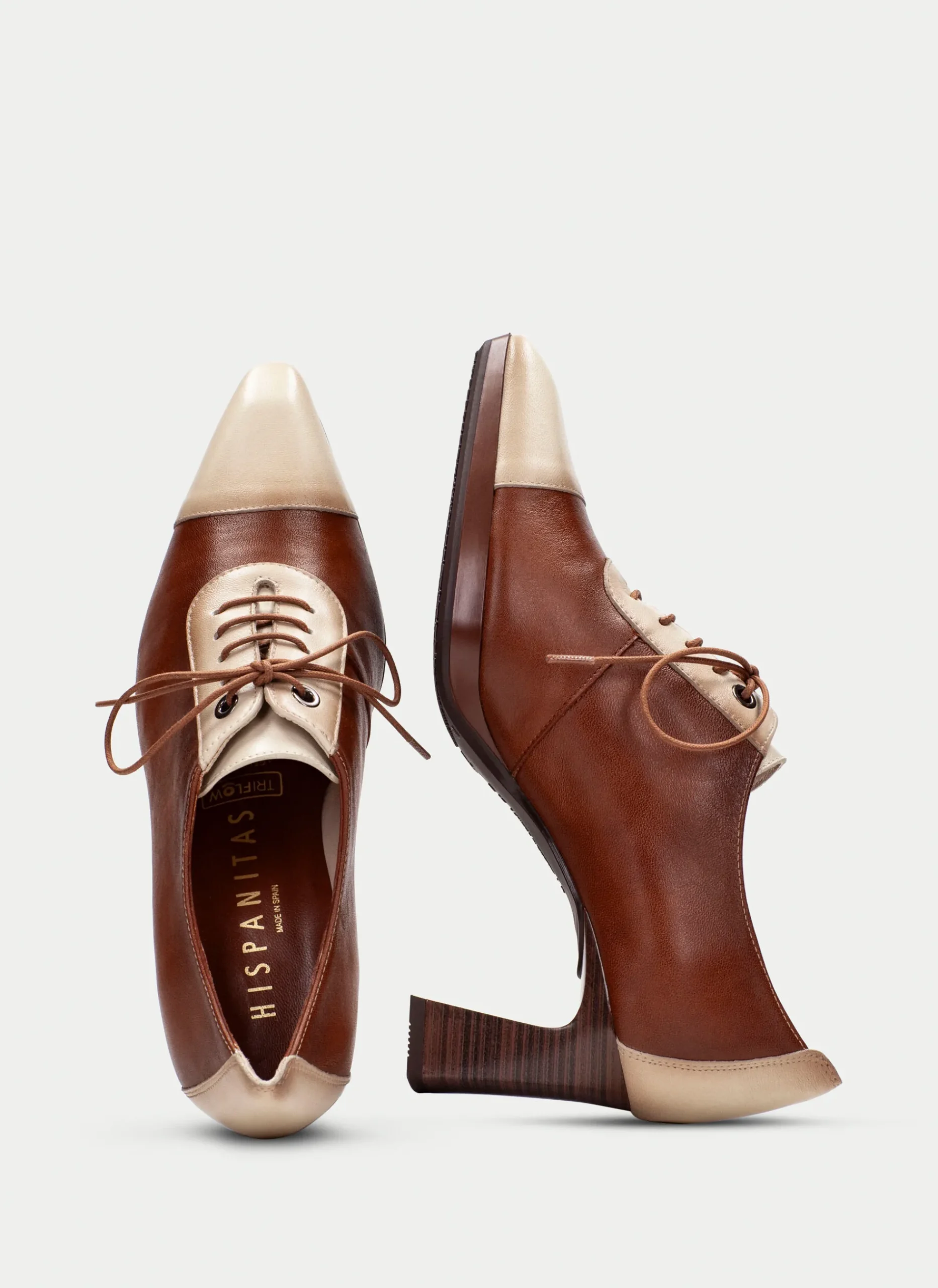 Zapato Tacon ankara cuero-milk*HISPANITAS Sale