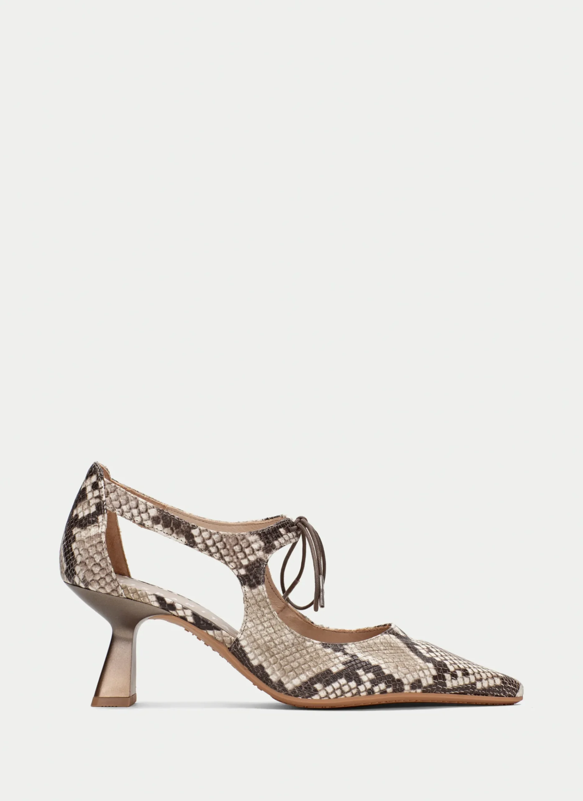 Zapato Tacon nova snake-taupe*HISPANITAS Sale